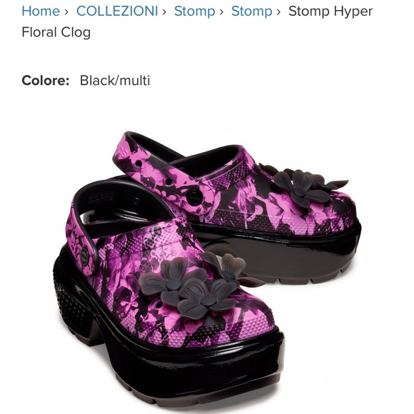 CROCS Stomp Hyper Floral Platform Clog RARE! - Picture 7 of 8